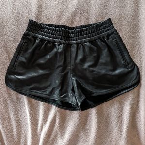 Derek Lam Lambskin Leather Shorts